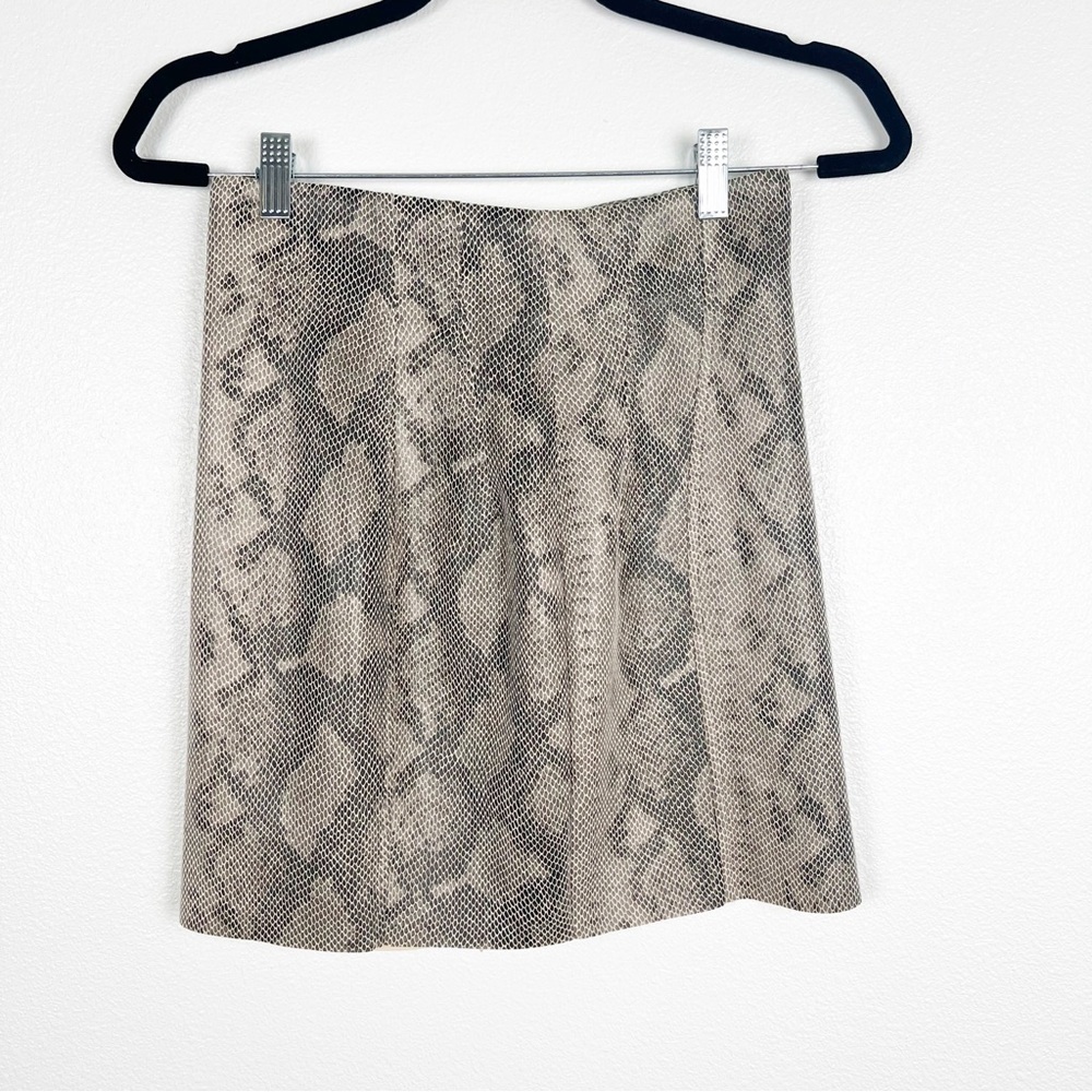 Zara Faux Leather Snake Skin‎ Mini Skirt Sz XS